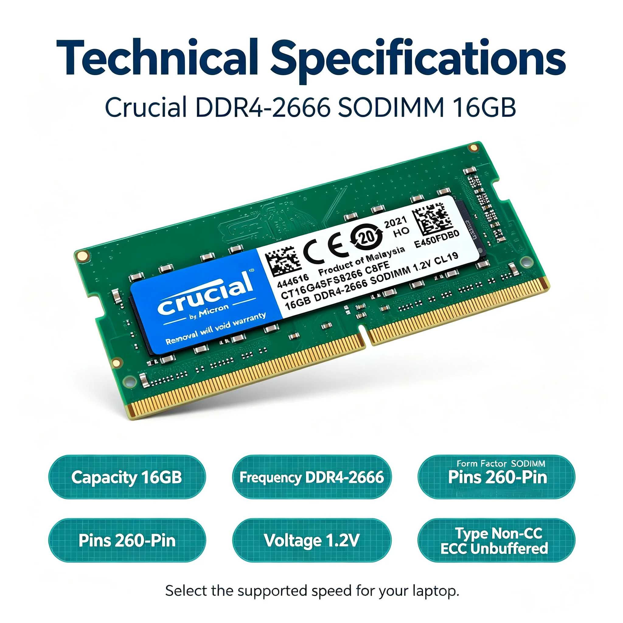 Crucial DDR4 Laptop RAM SODIMM - Khadas Vim4 8Gb 评论和价格