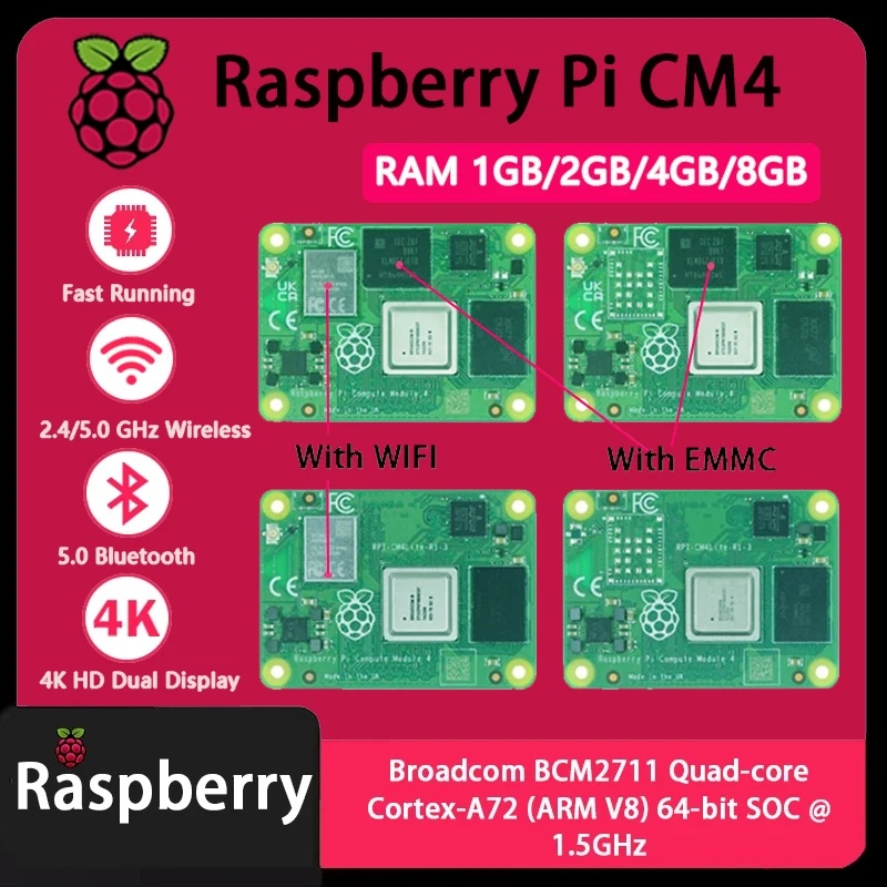 Raspberry Pi CM4 1GB/2GB/4GB/8 - Raspberry Pi Compute Module 4 8Gb 32Gb 评论和价格