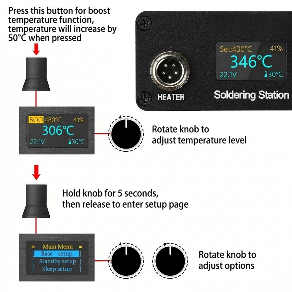 T12 Soldering Station AC100‑24 - Soldering Station T12 Oled 评论和价格